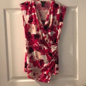 Faux Wrap Floral Top
